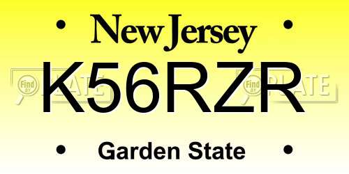 K56RZR New Jersey License Plate