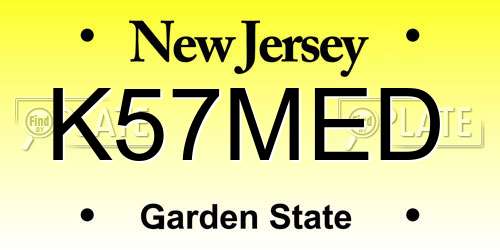 K57MED New Jersey License Plate