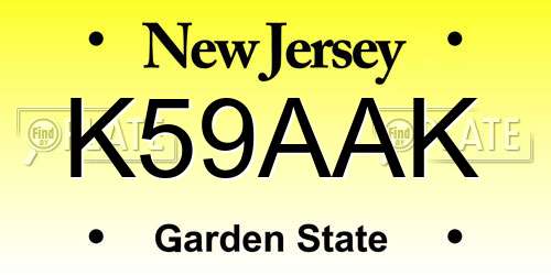K59AAK New Jersey License Plate