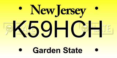 K59HCH New Jersey License Plate
