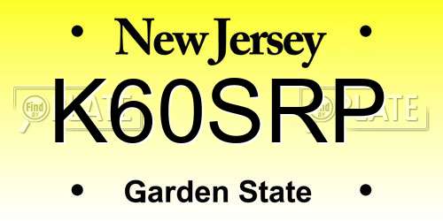 K60SRP New Jersey License Plate