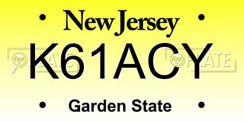 K61ACY New Jersey License Plate