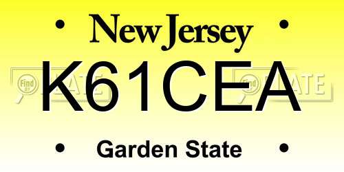 K61CEA New Jersey License Plate