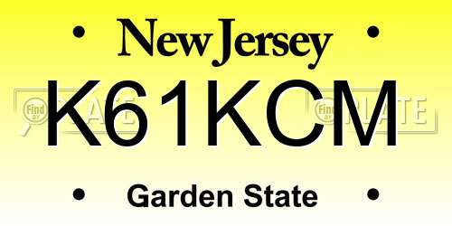 K61KCM New Jersey License Plate