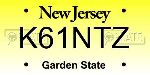 K61NTZ New Jersey License Plate