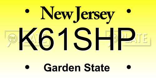 K61SHP New Jersey License Plate