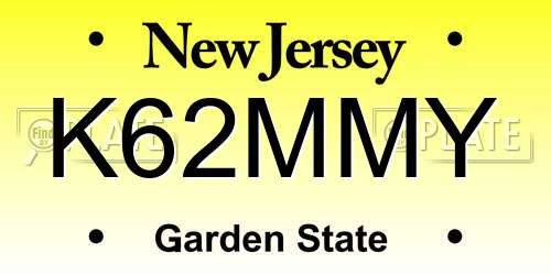 K62MMY New Jersey License Plate