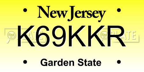 K69KKR New Jersey License Plate