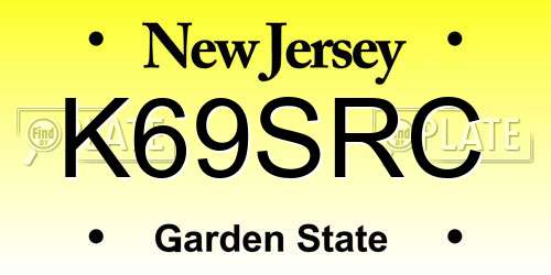 K69SRC New Jersey License Plate