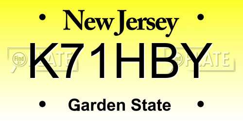 K71HBY New Jersey License Plate