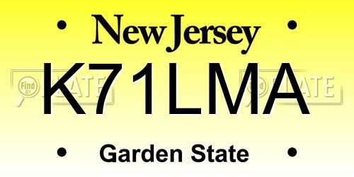 K71LMA New Jersey License Plate