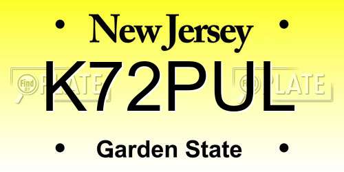 K72PUL New Jersey License Plate