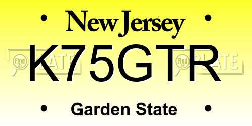 K75GTR New Jersey License Plate