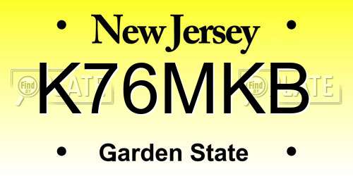 K76MKB New Jersey License Plate