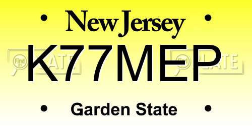 K77MEP New Jersey License Plate