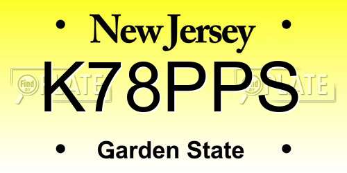 K78PPS New Jersey License Plate