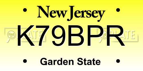 K79BPR New Jersey License Plate