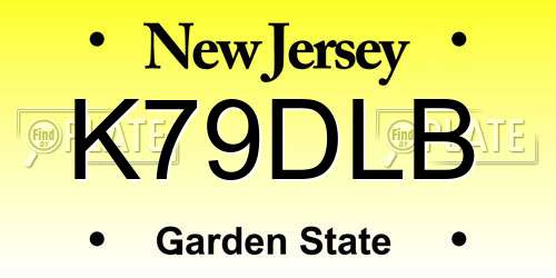 K79DLB New Jersey License Plate