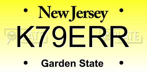 K79ERR New Jersey License Plate
