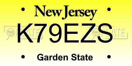 K79EZS New Jersey License Plate