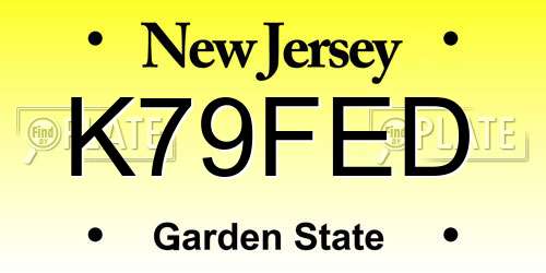 K79FED New Jersey License Plate