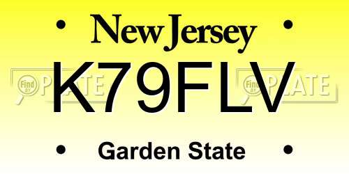 K79FLV New Jersey License Plate