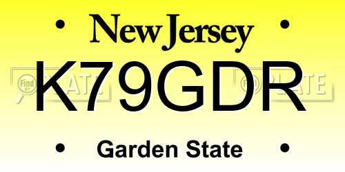 K79GDR New Jersey License Plate
