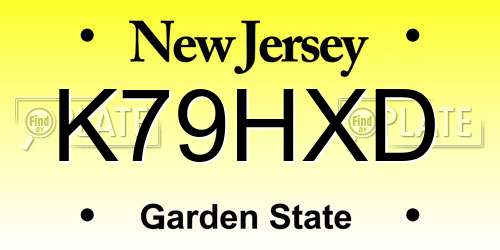K79HXD New Jersey License Plate