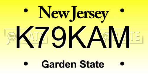 K79KAM New Jersey License Plate