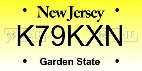 K79KXN New Jersey License Plate