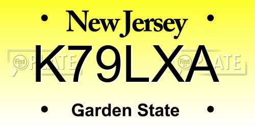 K79LXA New Jersey License Plate