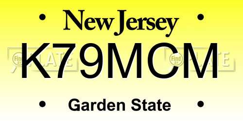 K79MCM New Jersey License Plate