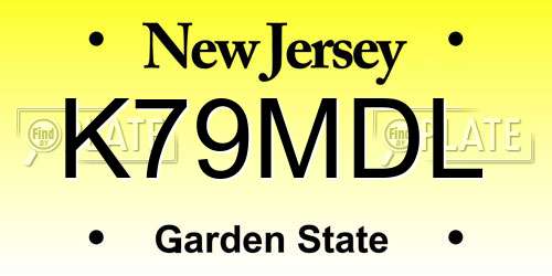 K79MDL New Jersey License Plate