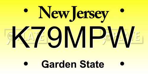 K79MPW New Jersey License Plate