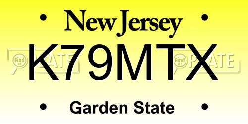 K79MTX New Jersey License Plate