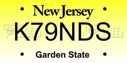 K79NDS New Jersey License Plate