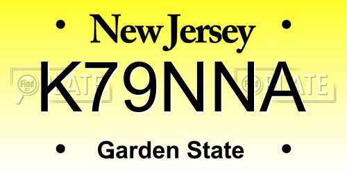 K79NNA New Jersey License Plate