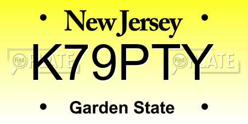 K79PTY New Jersey License Plate