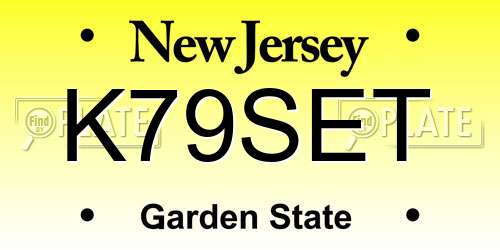 K79SET New Jersey License Plate