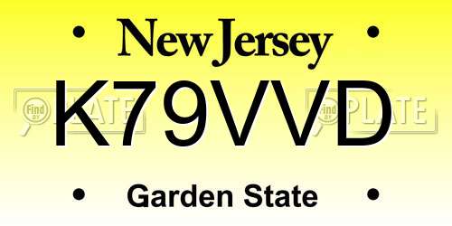 K79VVD New Jersey License Plate