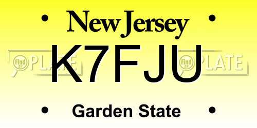 K7FJU New Jersey License Plate