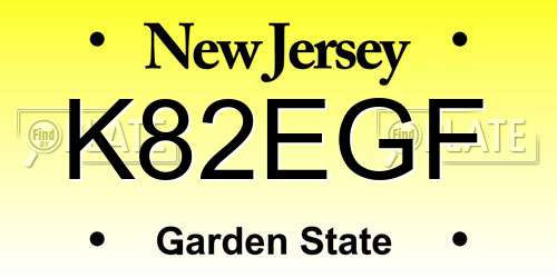 K82EGF New Jersey License Plate