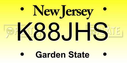 K88JHS New Jersey License Plate