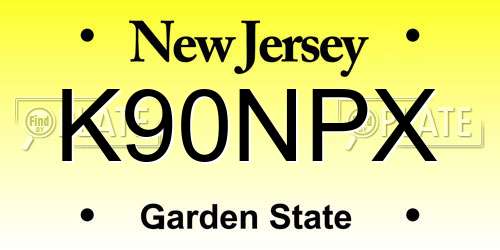 K90NPX New Jersey License Plate