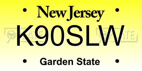 K90SLW New Jersey License Plate