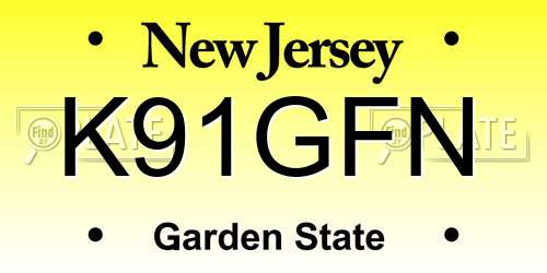 K91GFN New Jersey License Plate