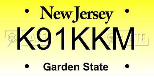 K91KKM New Jersey License Plate
