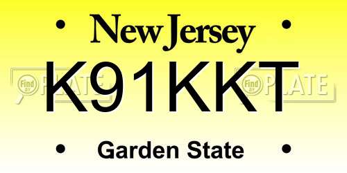 K91KKT New Jersey License Plate