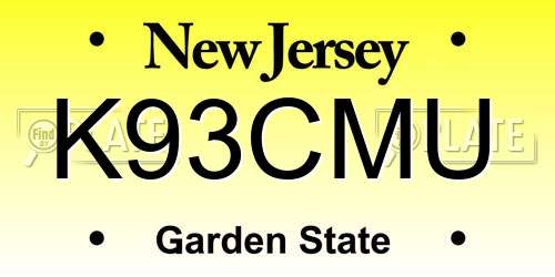 K93CMU New Jersey License Plate