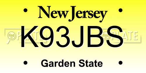 K93JBS New Jersey License Plate
